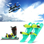KAZIVAL Mini-Ski Skates – Adjustable Short Skis for Winter Boots 